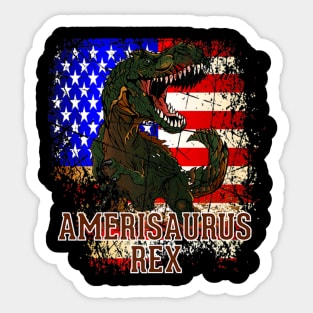 Rex Dinosaur July 4th Sticker